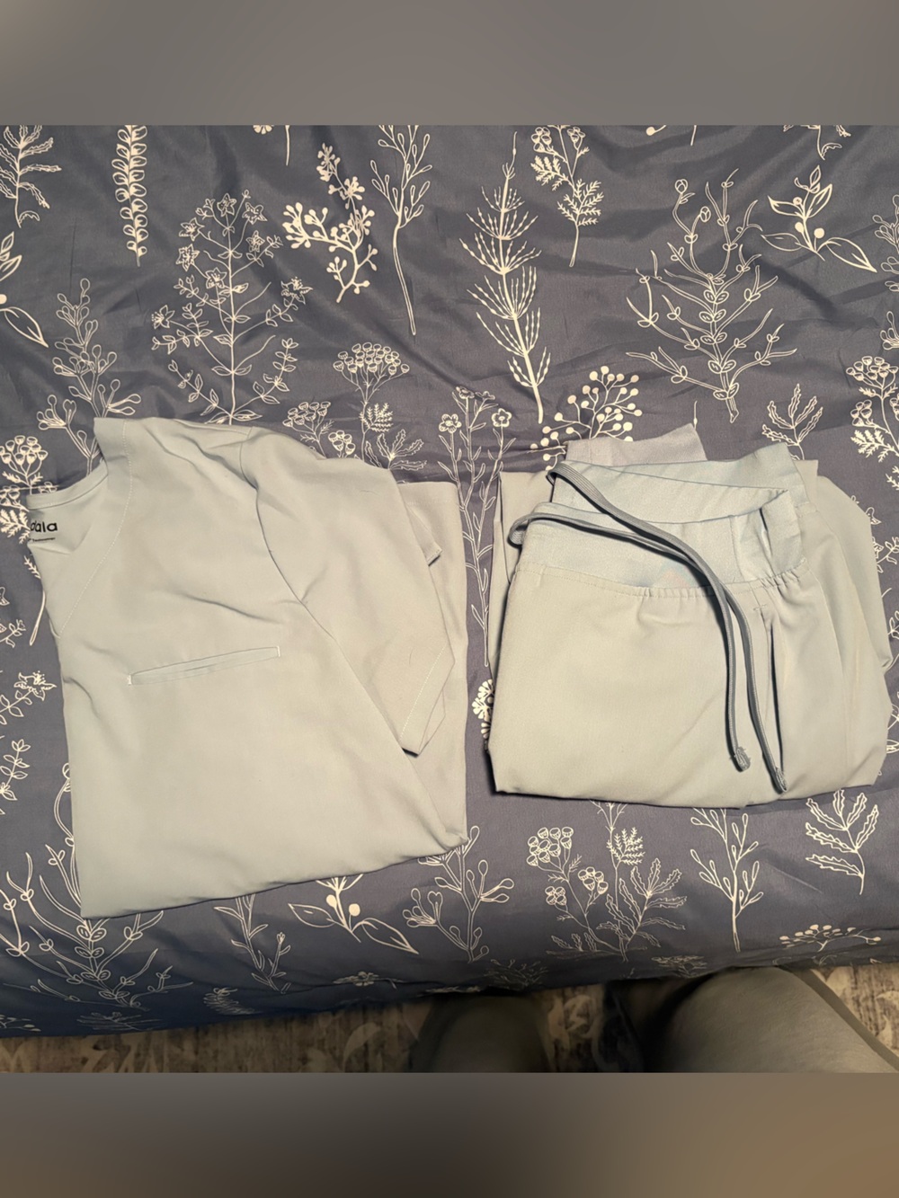Powder blue scrub set